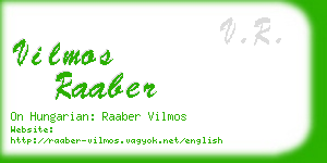 vilmos raaber business card